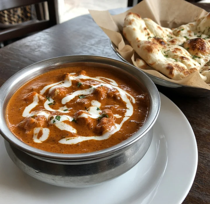 Butter chicken with naan