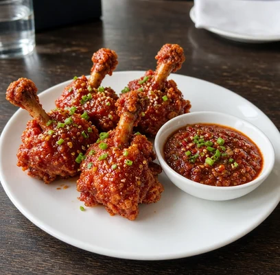 Chicken lollipops in red sauce